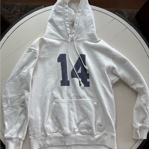 Brandy Melville Oversized White 14 Hoodie